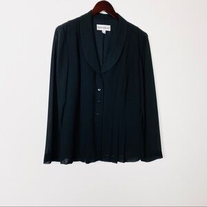 Danny &  Nicole Button Down Black Blouse Size 14